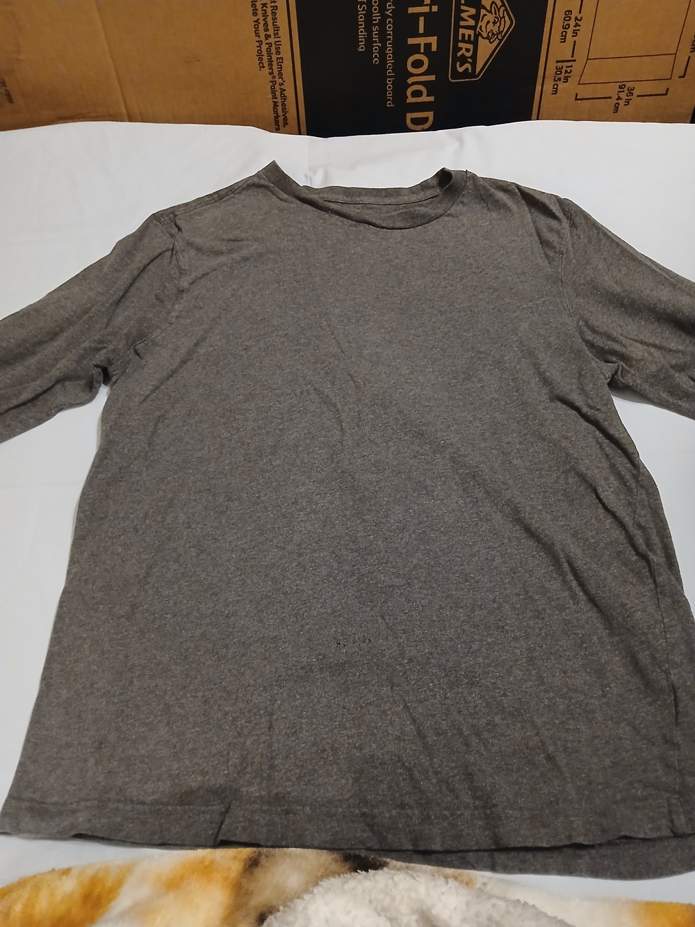 George Men's Long Sleeve Crew Neck Shirt - Gray
